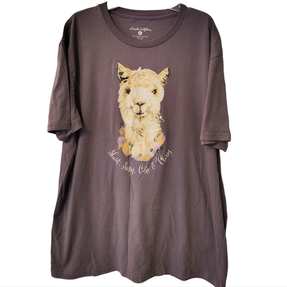 Lincoln Outfitters Tops - *5 for $20* Adorable Soft Purple Llama Tee